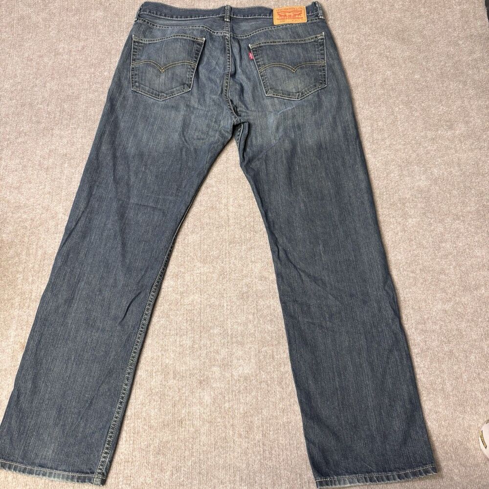 Vintage‎ Levi’s 505 Jeans Mens 36x32 Blue Denim Straight Leg 90s Whiskering Y2K